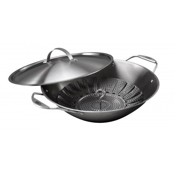 Wok i koszyk do gotowania na parze WEBER CRAFTED