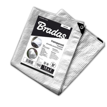 Plandeka zbrojona LENO CRISTAL 3 x 4m, 100g - przezroczysta