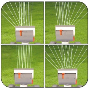 WHITE LINE Regulowany zraszacz oscylacyjny, 20 dysz