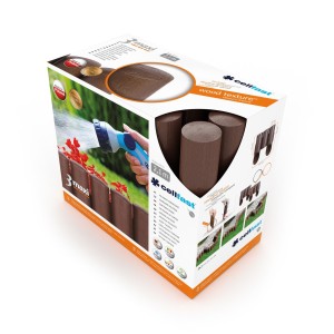 Palisada ogrodowa 3 MAXI 2,1m brąz