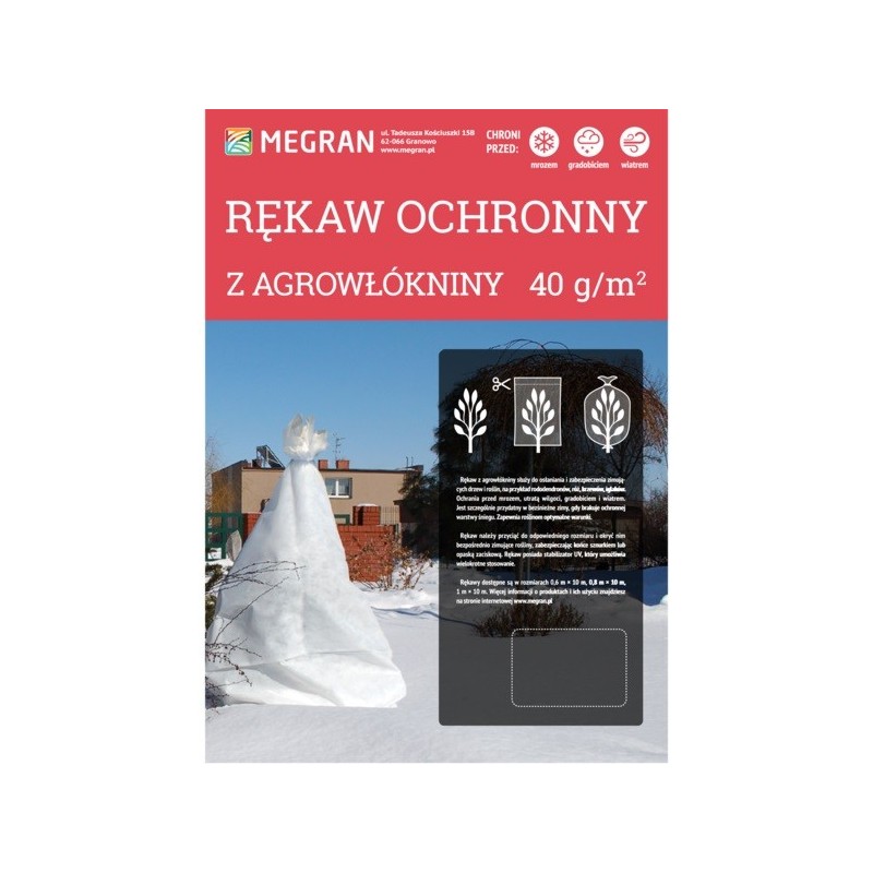 Agrowłóknina zimowa-rękaw 40g/m2, 0,6x10m