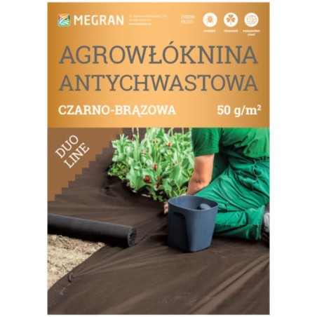 MR Agrowłóknina DUO-LINE czarno-brązowa 0,8x20m antychwastowa 