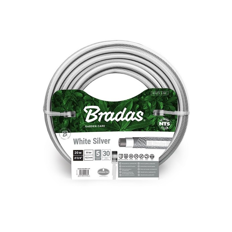 Wąż ogrodowy NTS WHITE SILVER 3/4" - 20m