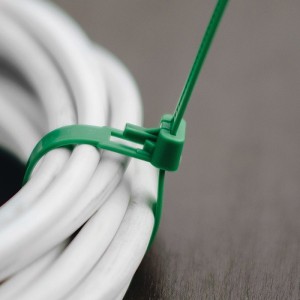 Taśma kablowa rozpinana 4,8 x 300mm GREEN 100szt.