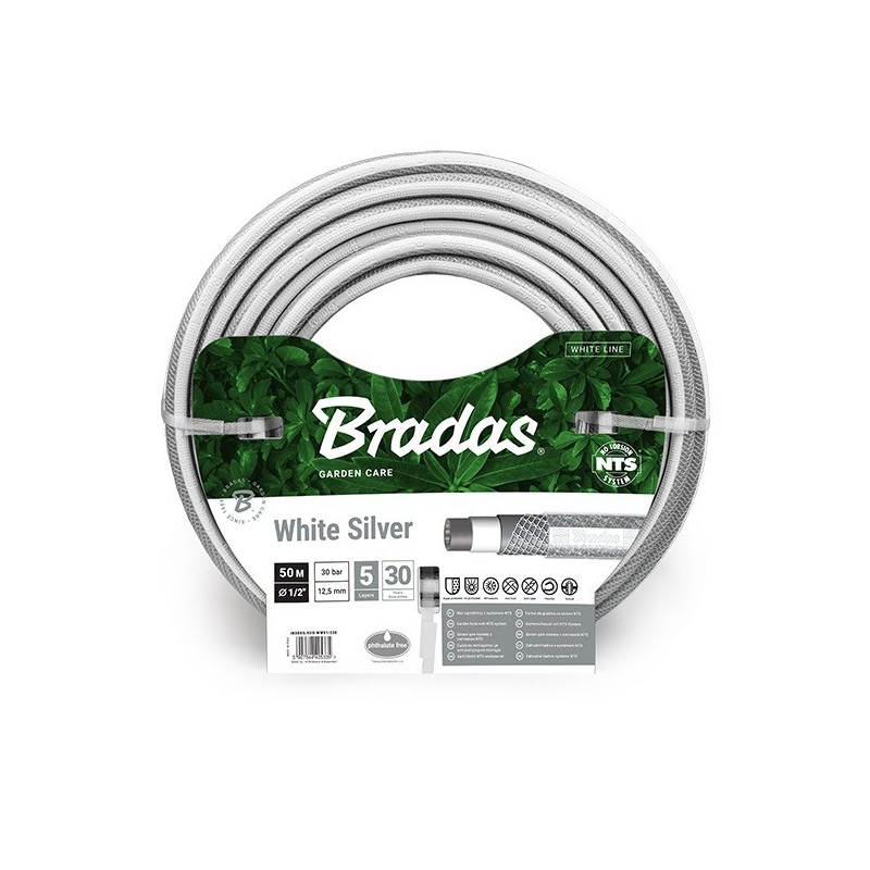 Wąż ogrodowy NTS WHITE SILVER 1/2" - 50m
