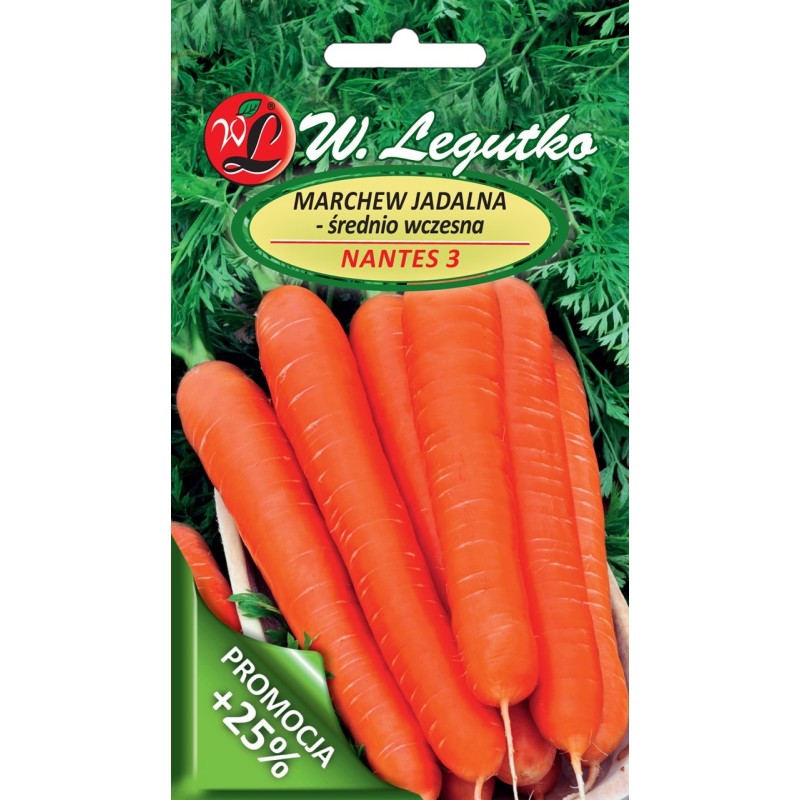 Marchew jadalna - Nantes 3 (Nantejska) - 4g + 1g