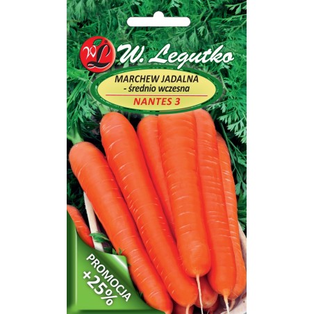 Marchew jadalna - Nantes 3 (Nantejska) - 4g + 1g