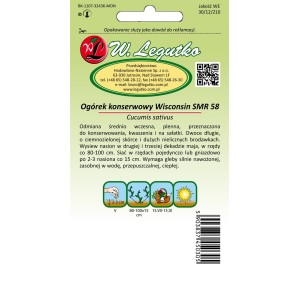 Ogórek gruntowy, konserwowy - Wisconsin SMR 58 - 5g