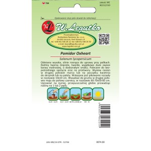 Pomidor wysoki - Oxheart (Malinowy Bawole Serce) - 0,2g