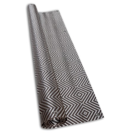 Mata osłonowa RATTAN ROMB 1x3m srebrno-beżowa