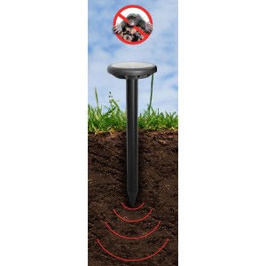 Solarny odstraszacz na krety i gryzonie - okrągły, duży