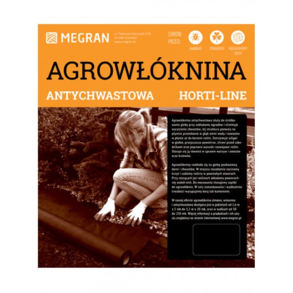 MR Agrowłóknina HORTI-LINE czarna 0,8x10m antychwastowa