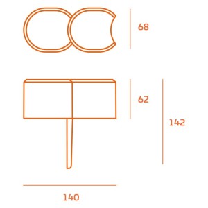 Palisada MIDI Ciemny brąz