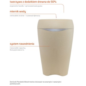 Doniczka PARABOLE 590 WOOD A2