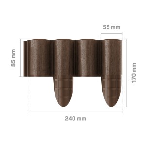 Palisada ogrodowa 5 ECO 2,4m brąz