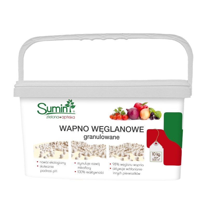 Wapno węglanowe granulowane - 10kg SUMIN