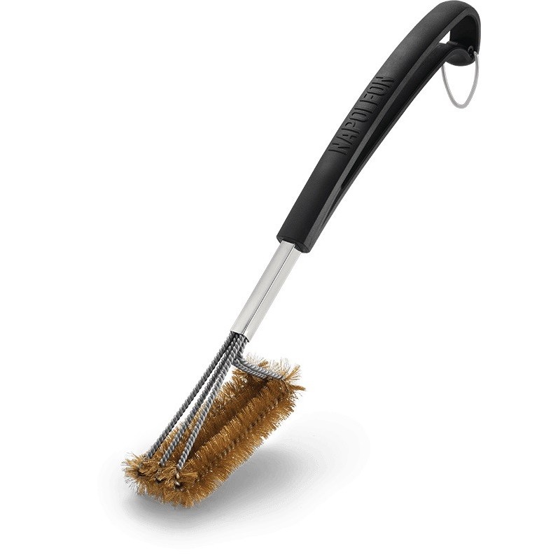 Trzyrzędowa szczotka do grilla z włosiem z mosiądzu NAPOLEON