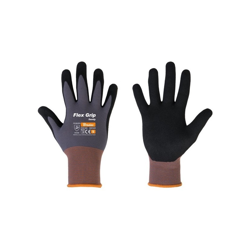 Rękawice ochronne FLEX GRIP SANDY rozmiar 8 nitryl
