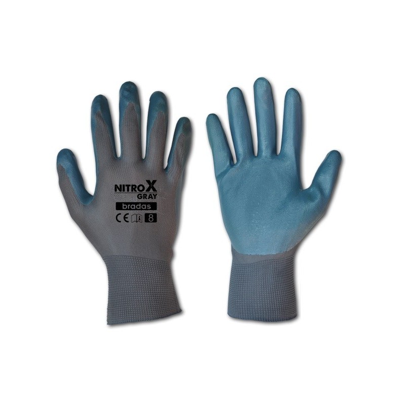 Rękawice ochronne NITROX GRAY rozmiar 10 nitryl