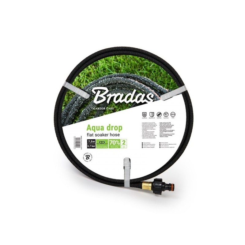 Wąż nawadniający AQUA-DROP FLAT 1/2" - 7,5m