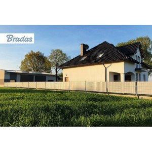 Taśma ogrodzeniowa 450g/m2 - 19cm x 35m - szara