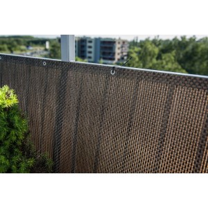 Mata osłonowa RATTAN LUX BROWN 1x3m brązowa
