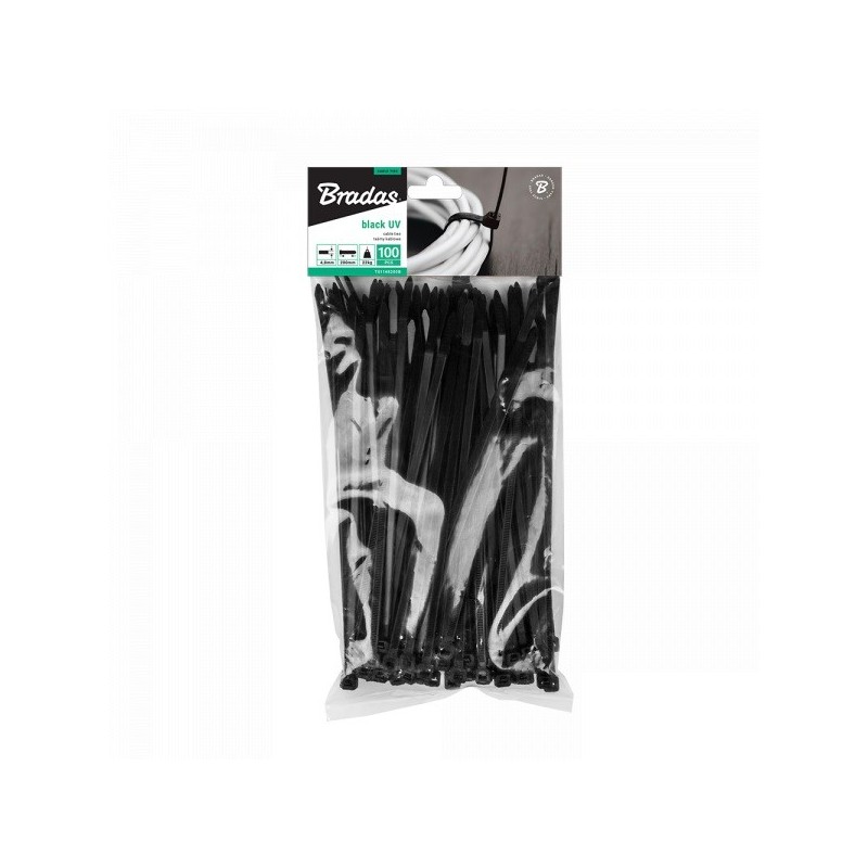 Taśma kablowa 4,6 x 120mm UV BLACK 100szt.