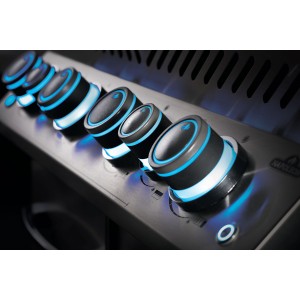 Grill gazowy Napoleon Prestige 500 RSIB z palnikiem rożna i palnikiem bocznym Sizzle Zone, Czarny