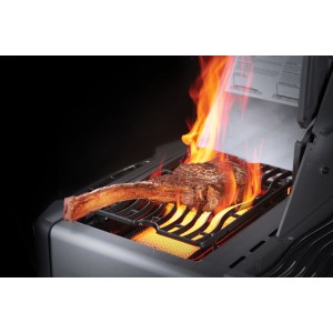 Grill gazowy Napoleon Prestige 500 RSIB z palnikiem rożna i palnikiem bocznym Sizzle Zone, Czarny