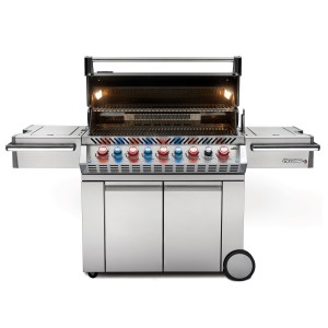 poleon Prestige PRO 665 RSIB z palnikiem rożna i palnikiem bocznym Sizzle Zone, stal szlachetna