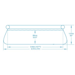 BASEN OGRODOWY ROZPOROWY 457x107cm