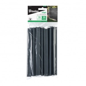 Klipsy do taśm ogrodzeniowych - szare