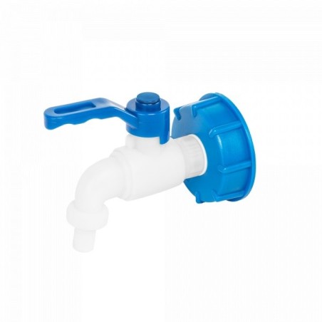 Zestaw IBC - złącze GW S60x6 z kranem 1/2" z wylotem 1/2" i wtykiem na wąż