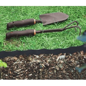Obrzeże faliste trawnikowe 9m x 15cm, czarne