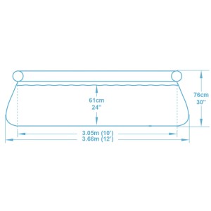BASEN OGRODOWY ROZPOROWY 366x76cm