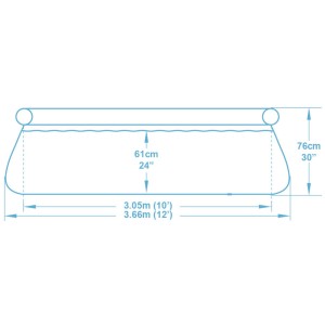 BASEN OGRODOWY ROZPOROWY 366x76cm z pompą