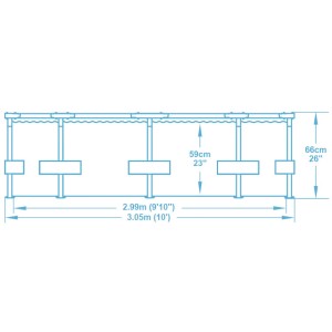 BASEN OGRODOWY STELAŻOWY 366x66cm