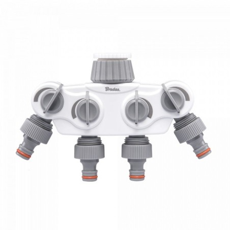 WHITE LINE Rozdzielacz 4-drożny SOLID z zaworami