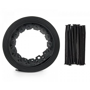 Zestaw z obrzeżem trawnikowym EASY BORDER 50mm grafit