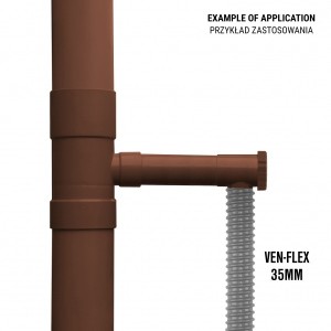 Zbieracz łapacz wody deszczowej  z zaworem - 100mm - BRĄZ