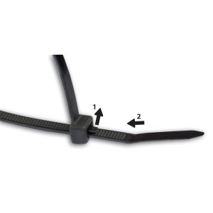 Taśma kablowa rozpinana 7,6 x 300mm UV BLACK 100szt.