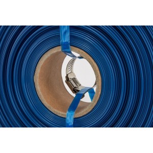 Wąż płaski AQUA - FLAT PE/EVA 2" - 50m w zestawie z opaską W.P.1