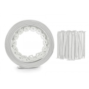 Zestaw z obrzeżem trawnikowym EASY BORDER 40mm - jasnoszary