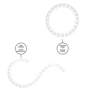 Zestaw z obrzeżem trawnikowym EASY BORDER 40mm - jasnoszary