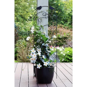 Podpora ogrodowa Ptaki 118x38cm - czarna