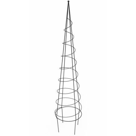 Podpora ogrodowa Obelisk 152,5x31,5cm - czarna