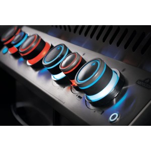 Grill gazowy Napoleon Prestige 665 RSIB z palnikiem rożna i palnikiem bocznym Sizzle Zone, Czarny