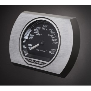 Grill gazowy Napoleon Prestige 665 RSIB z palnikiem rożna i palnikiem bocznym Sizzle Zone, Czarny