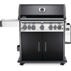 Grill gazowy Napoleon Rogue SE 625 RSIB z palnikiem rożna i palnikiem bocznym Sizzle Zone, Czarny