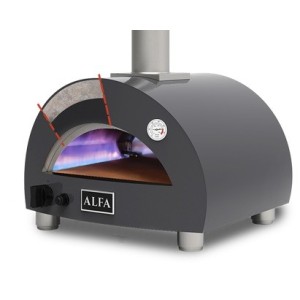 Piec do pizzy Moderno 2 Pizze na gaz, żółty